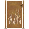 vidaXL Garden Gate 100x150 cm Corten Steel Grass Design