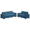 vidaXL Sofa 2 pcs Blue 221 x 80 x 80 cm Velvet