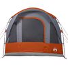 vidaXL Camping Tent Tunnel 3-Person Grey and Orange Waterproof