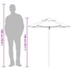 vidaXL Garden Umbrella for Kids with Wooden Pole &Oslash;120x140 cm