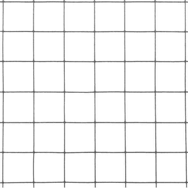 vidaXL Chicken Wire Fence Steel with PVC Coating 25x0.5 m Grey