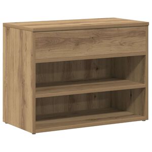 vidaXL Shoe Bench Artisan Oak 60x30x45 cm Engineered Wood