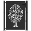 vidaXL Garden Gate 110 x 155 cm Powder-coated steel Black Lockable