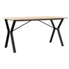 vidaXL Dining Table Y-Frame 140x80x75 cm Solid Wood Pine and Steel