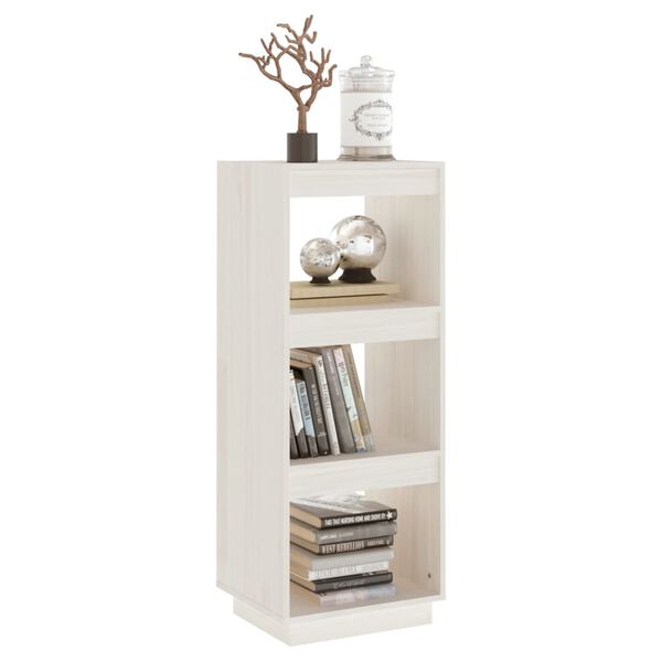 vidaXL Book Cabinet/Room Divider White 40x35x103 cm Solid Pinewood