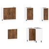 vidaXL 11 Piece Kitchen Cabinet Set Lucca Smoked Oak Engineered Wood