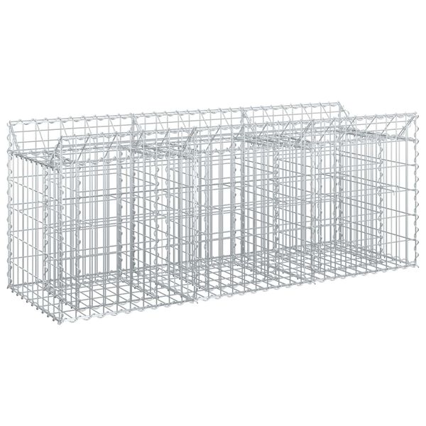 vidaXL Gabion Raised Bed Silver 150 x 50 x 60 cm Galvanised Steel