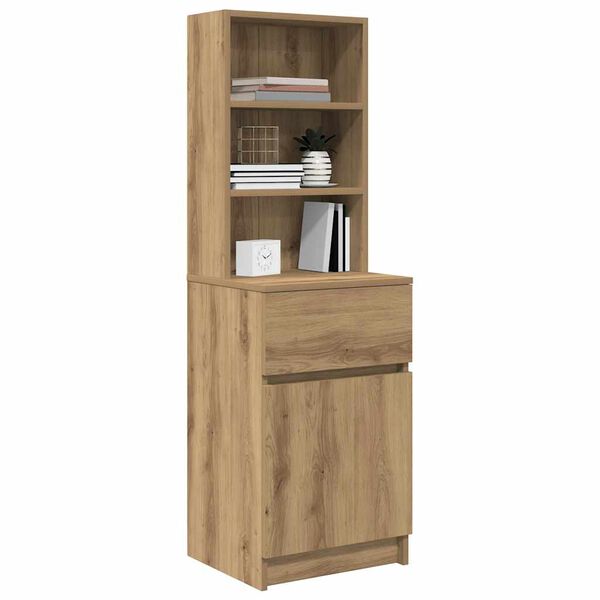 vidaXL Bedside Cabinet Artisan Oak 39x35x125 cm Engineered Wood