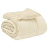 vidaXL Winter Duvet Quilted Cream 200 x 240 cm Microfiber