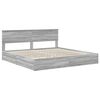 vidaXL Storage Bed Grey Sonoma 200 x 200 cm Engineered Wood