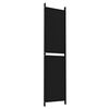 vidaXL 4-Panel Room Divider Black 200x200 cm Fabric