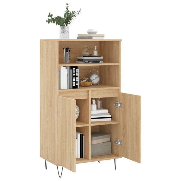 vidaXL Highboard Sonoma Oak 60x36x110 cm Engineered Wood
