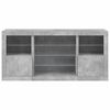 vidaXL Sideboard with LED Lights Concrete Grey 142.5x37x67 cm