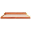 vidaXL Bed Frame Wax Brown 180 x 200 cm Solid Pine Wood