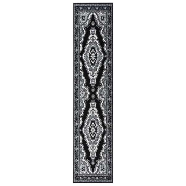 vidaXL Runner Rug BCF Black 80x450 cm