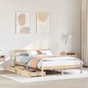 vidaXL Bed Frame without Mattress 150x200 cm King Size Solid Wood Pine