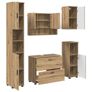 vidaXL Bathroom Furniture Set 5 pcs Artisan Oak