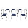 Foldable Camping Table Set with 6 Stools Height Adjustable 180x60cm