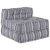 vidaXL Modular Sofa Grey Print 70 x 70 x 56 cm Fabric