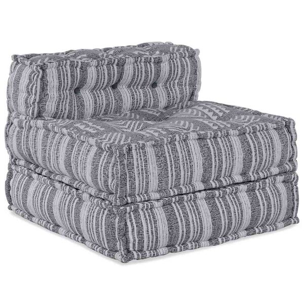 vidaXL Modular Sofa Grey Print 70 x 70 x 56 cm Fabric