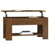vidaXL Coffee Table Brown Oak 101x49x52 cm Engineered Wood