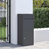 vidaXL Parcel Drop Box with Storage Anthracite 41 x 38 x 103 cm Steel