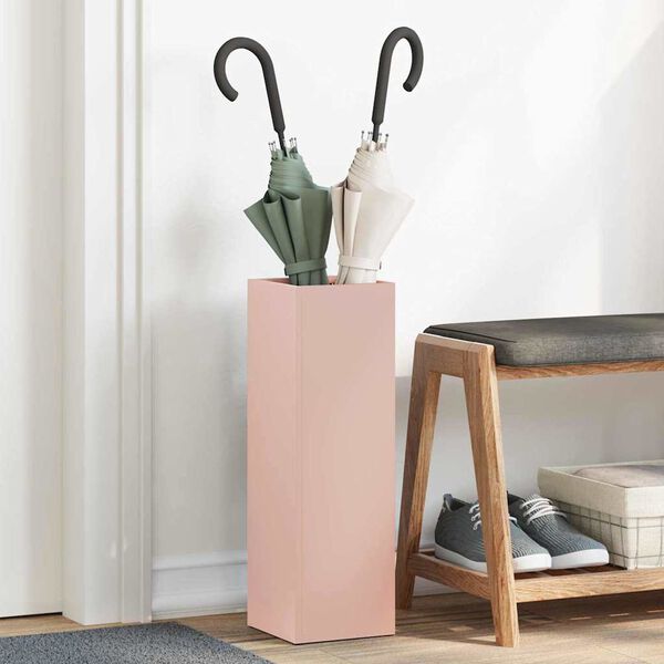 vidaXL Umbrella Stand Pink 15.5 x 15.5 x 49 cm Metal