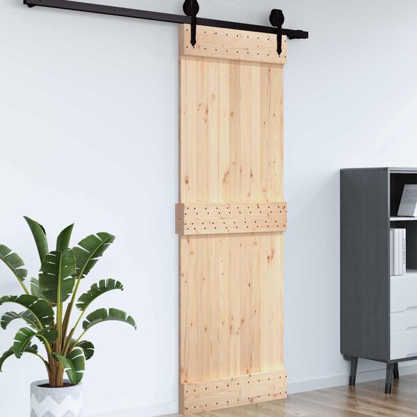 vidaXL Door NARVIK Natural 85 x 210 cm Solid Pine Wood