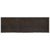 vidaXL Bathroom Countertop Dark Brown 160x50x(2-6) cm Treated Solid Wood