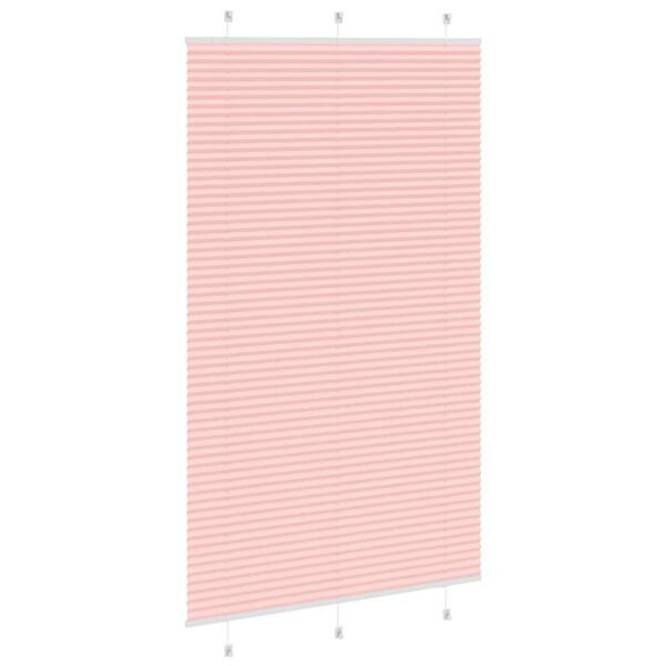 vidaXL Pleated Blind Pink 120x200 cm Fabric Width 119.4 cm Polyester