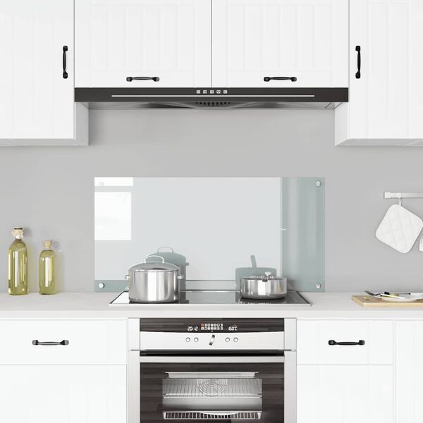 vidaXL Kitchen Backsplash Transparent 100 x 50 cm Tempered Glass
