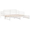 vidaXL Daybed with Trundle and Drawers without Mattress White 90x190 cm Single