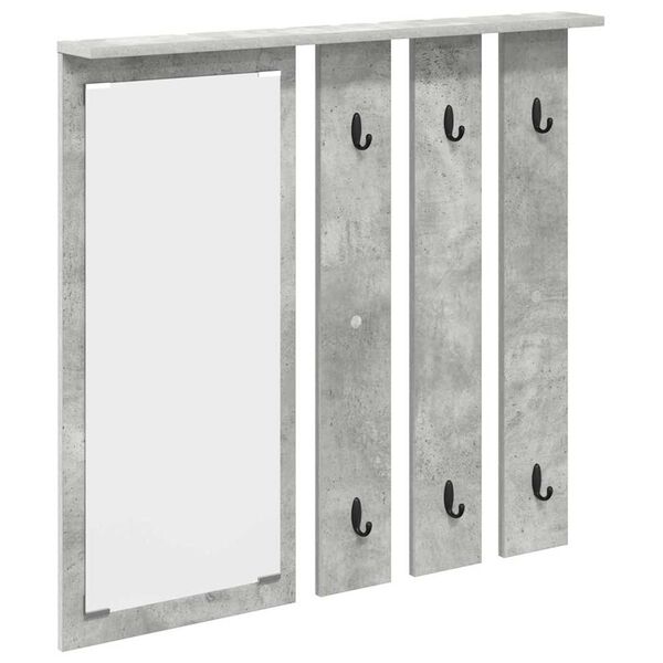 vidaXL Wall-Mounted Coat Rack with Shelf Concrete grey 84 x 10 x 80 cm