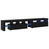 vidaXL TV Cabinet 2 pcs Black Oak 230 x 36.5 x 40 cm Engineered Wood