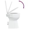 vidaXL Rimless Toilet 7 cm Extra Height Soft Close Ceramic White