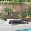 vidaXL Sunbed Reclining 1-person Brown 206 x 115 x 75 cm Poly Rattan