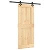 vidaXL Sliding Door with Hardware Set 85x210 cm Solid Wood Pine