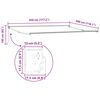 vidaXL Awning Retractable Light grey 4.5 x 3 m Polyester and metal