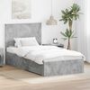 vidaXL Bed Frame Concrete Grey 100 x 200 cm Engineered Wood