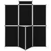 vidaXL 8-Panel Folding Exhibition Display Wall 181x200 cm Black