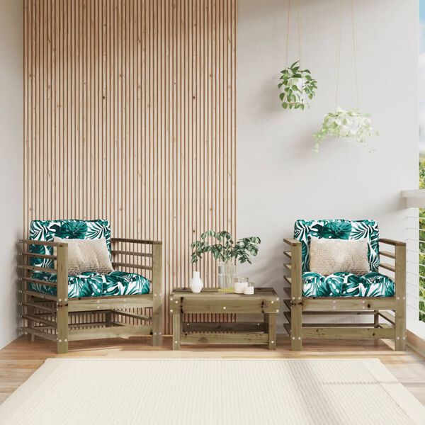 vidaXL Garden Chairs 2 pcs Impregnated Wood Pine