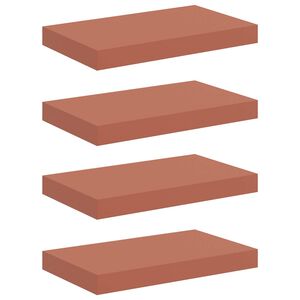vidaXL Wall Shelf 4 pcs Red 40 x 23.5 x 3.8 cm Engineered Wood