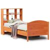 vidaXL Bookcase Bed without Mattress Wax Brown 90x200cm Solid Wood Pine