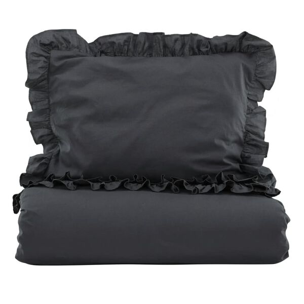 Venture Home Bed Set Levi 200x150 cm Cotton Anthracite