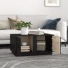 vidaXL Coffee Table Black 80x50x40 cm Solid Wood Pine