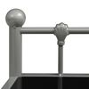 vidaXL Bedside Cabinets 2 pcs Grey and Black Metal and Glass