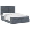 vidaXL Ottoman Bed with Mattresses Dark Grey 140x200cm Velvet