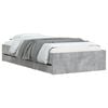 vidaXL Bed Frame with Drawers without Mattress Concrete Grey 90x190 cm Single