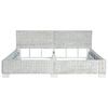 vidaXL Bed Frame without Mattress Grey Natural Rattan 180x200 cm Super King