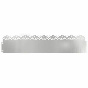 vidaXL Lawn Edgings 10 pcs 103 x 0.05 x 22 cm Galvanised Steel Silver